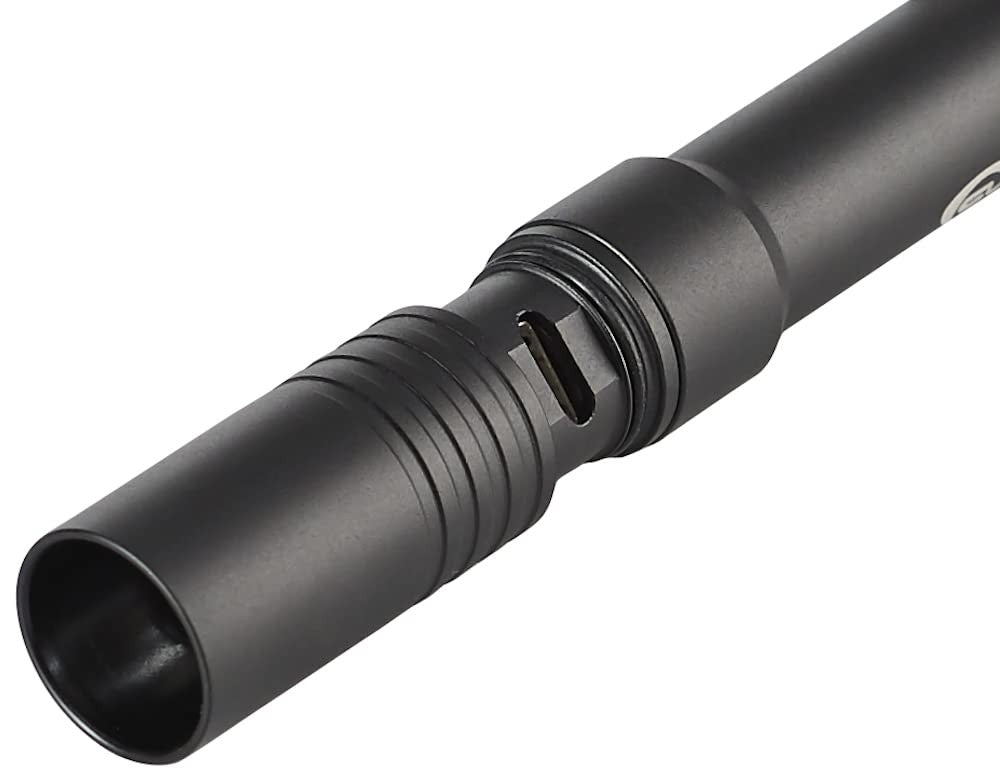 USB Rechargeable LED Penlight 350 Lumens Compact Flashlight with Holster