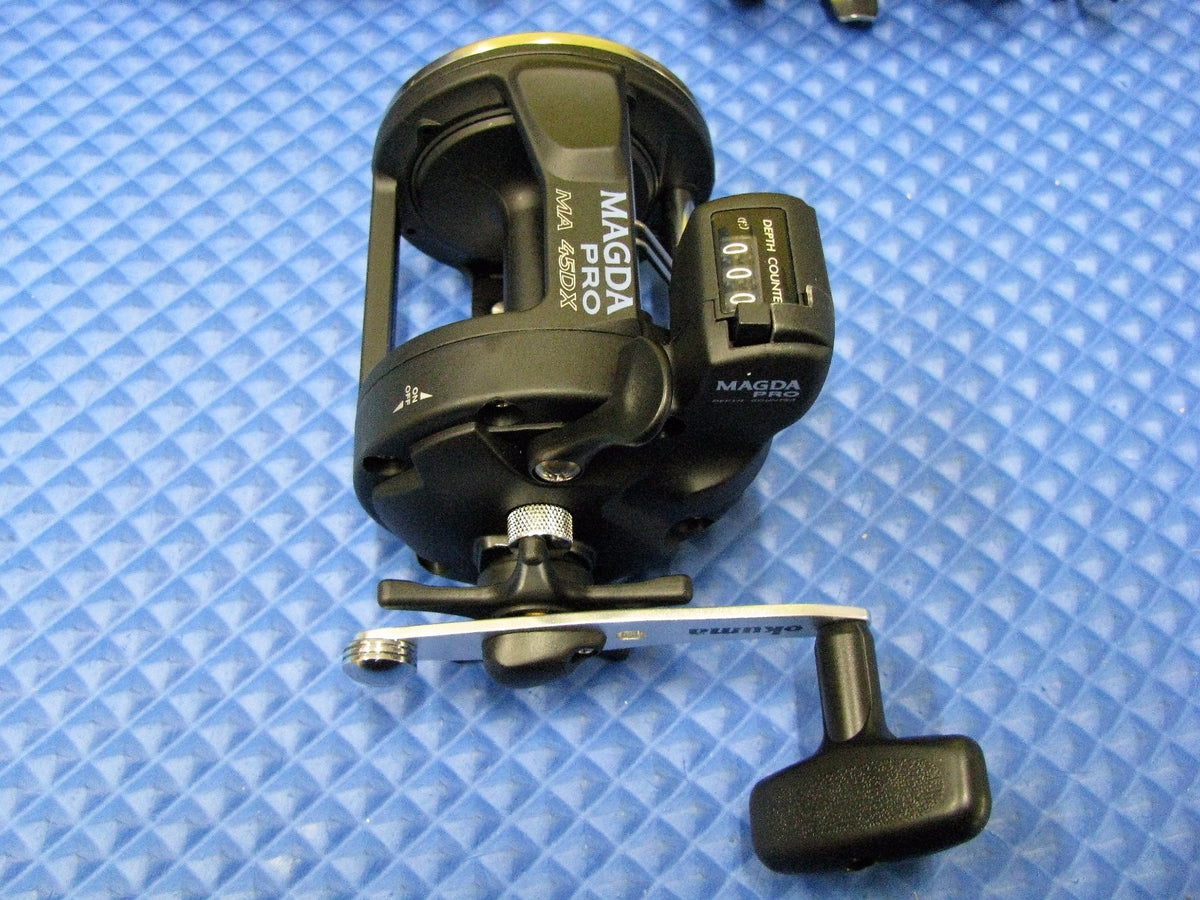 Okuma Magda Pro Line Counter Trolling Reel 2-Pack MA 45DX Saltwater Fishing