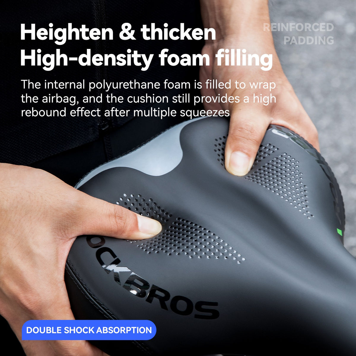 Inflatable Bicycle Seat Cushion Shock Absorbing Comfortable Saddle