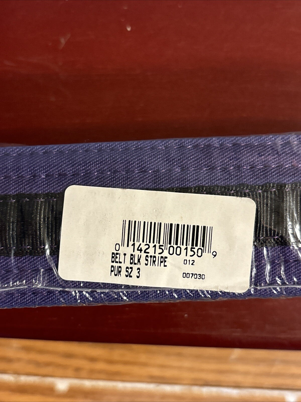 Martial Arts Double Wrap Striped Belt - Karate & Taekwondo Wide Belt Size 3