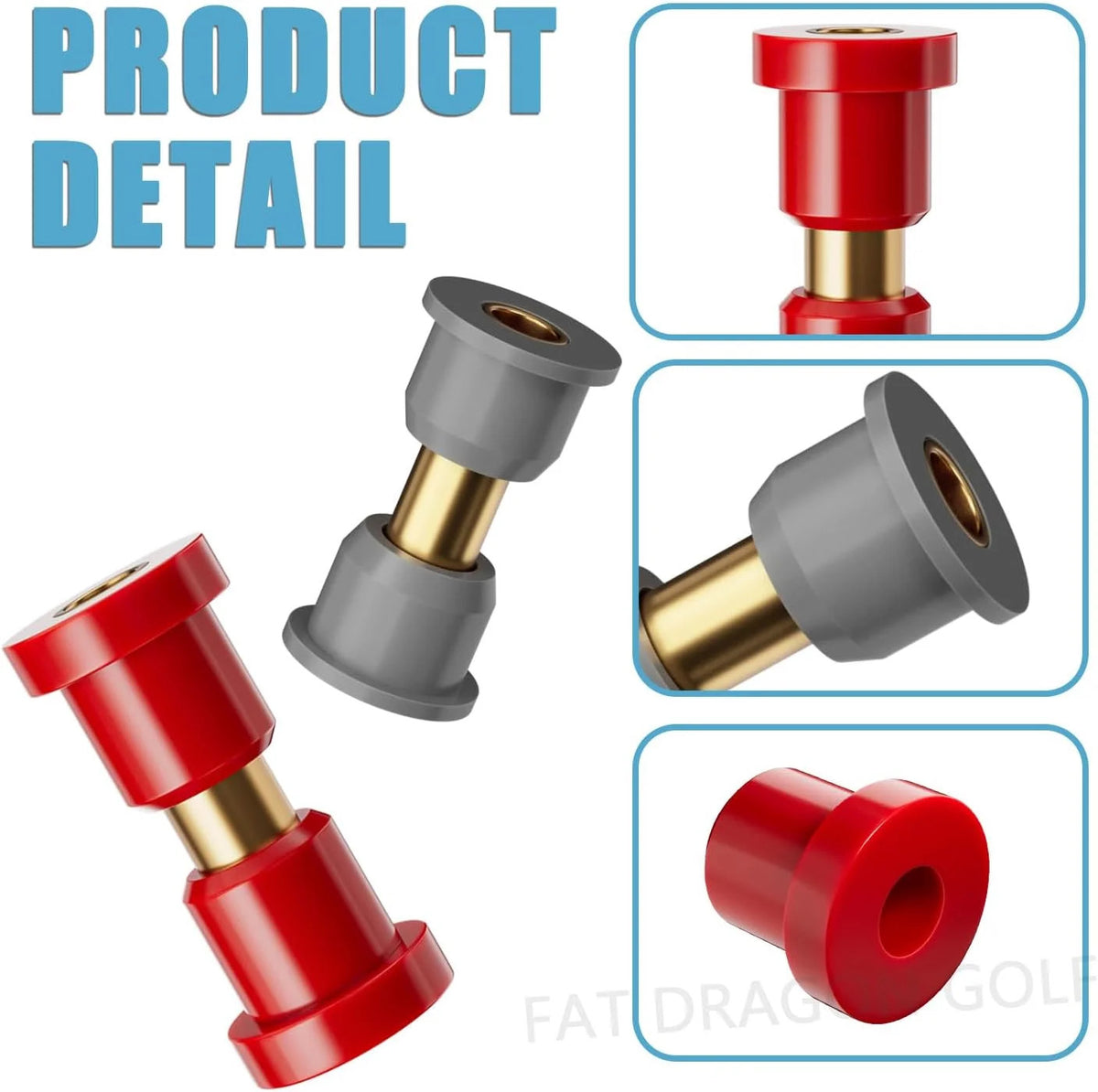 Polyurethane Bushing Kit for Club Car Precedent Golf Cart Suspension Front & Rear