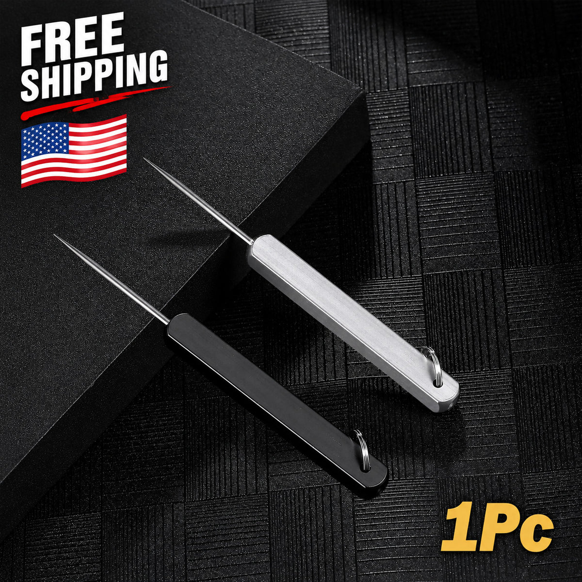 Titanium Pocket Toothpick Holder Portable Metal EDC Camping Tool