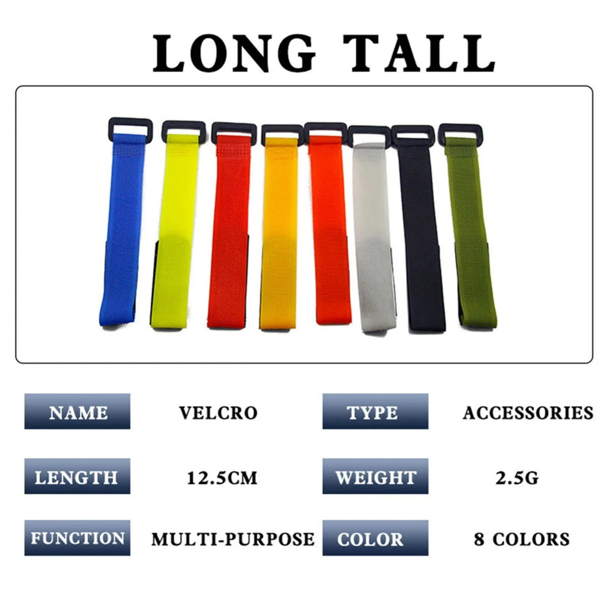 10-Pack Adjustable Fishing Rod Tie Straps for Organized Storage