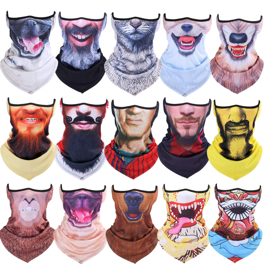 Unbranded Animal Print Face Cover Mask - Neck Gaiter for Outdoor Sports