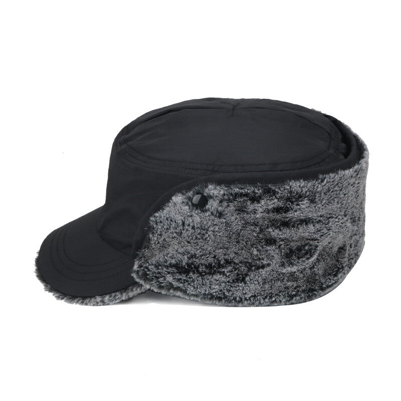 Men's Winter Windproof Ski Hat with Earflaps & Brim - Water-Resistant, Warm