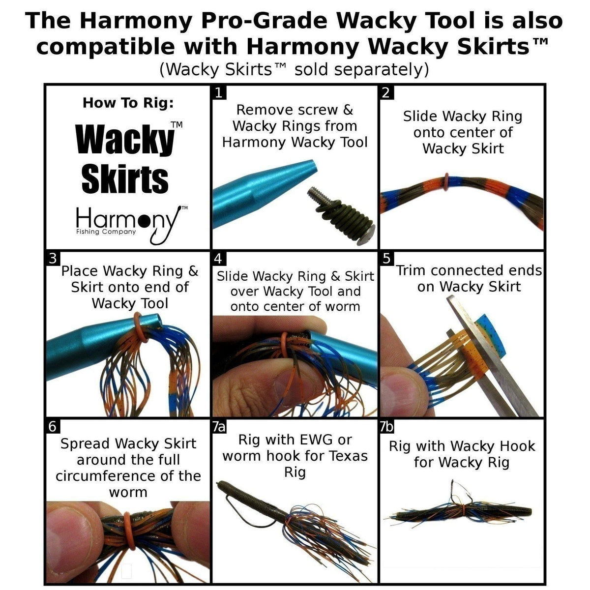 Fishing Wacky Rig O-Ring Tool with 10 Green Pumpkin Rings for Senkos & Stick Baits