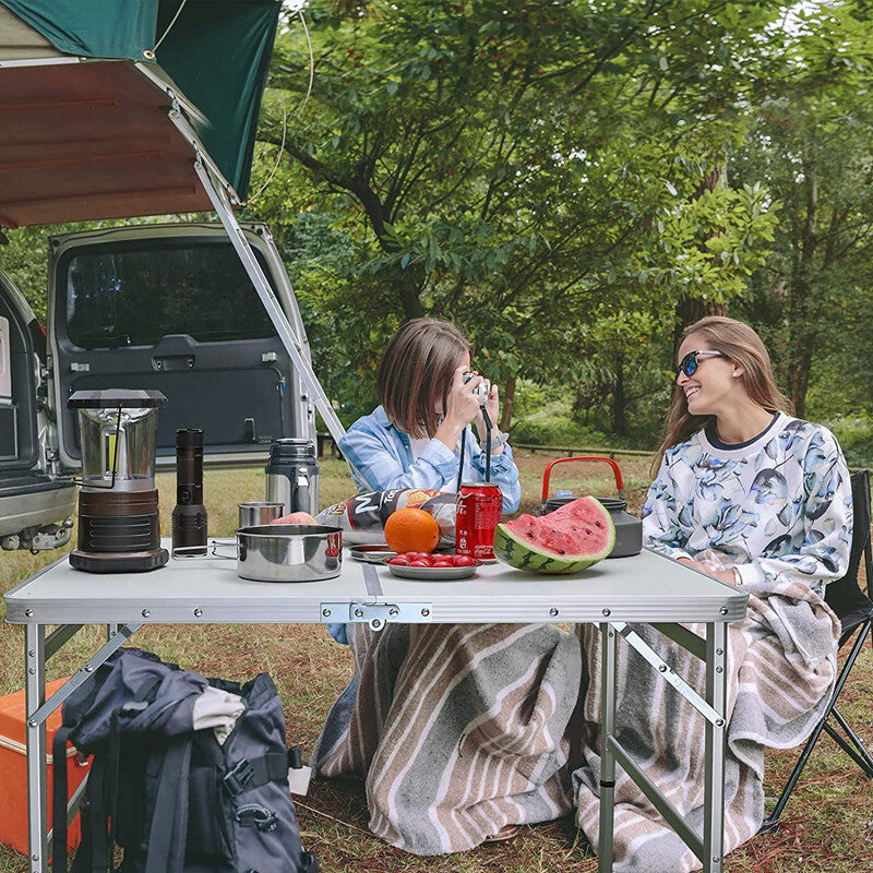 Portable Folding Camping Table with Adjustable Legs - Lightweight Outdoor Table
