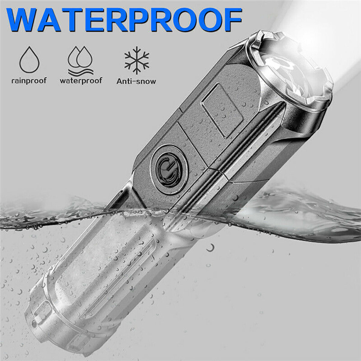 Rechargeable LED Tactical Flashlight Set - Small Super Bright Penlight, 2 Pack