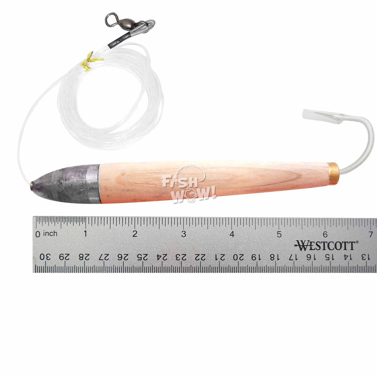 Fishing Cedar Plug Rig with 10/0 Hook - Tuna Trolling Lure - Multiple Quantities