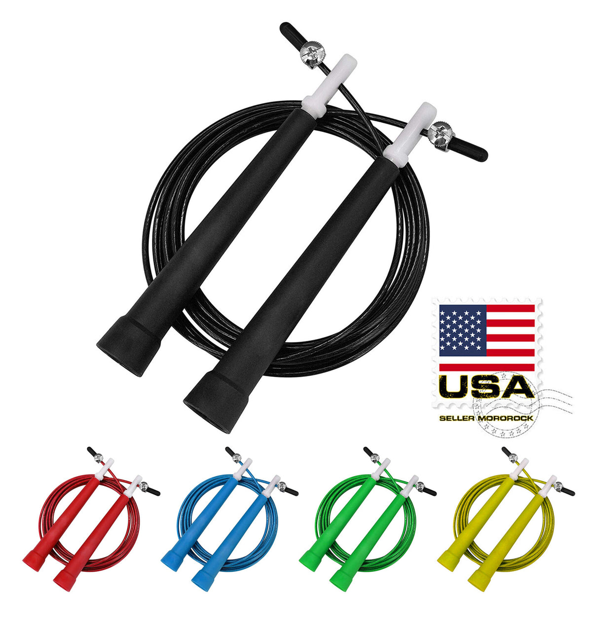 10ft Adjustable Steel Wire Speed Jump Rope for Fitness and CrossFit Training