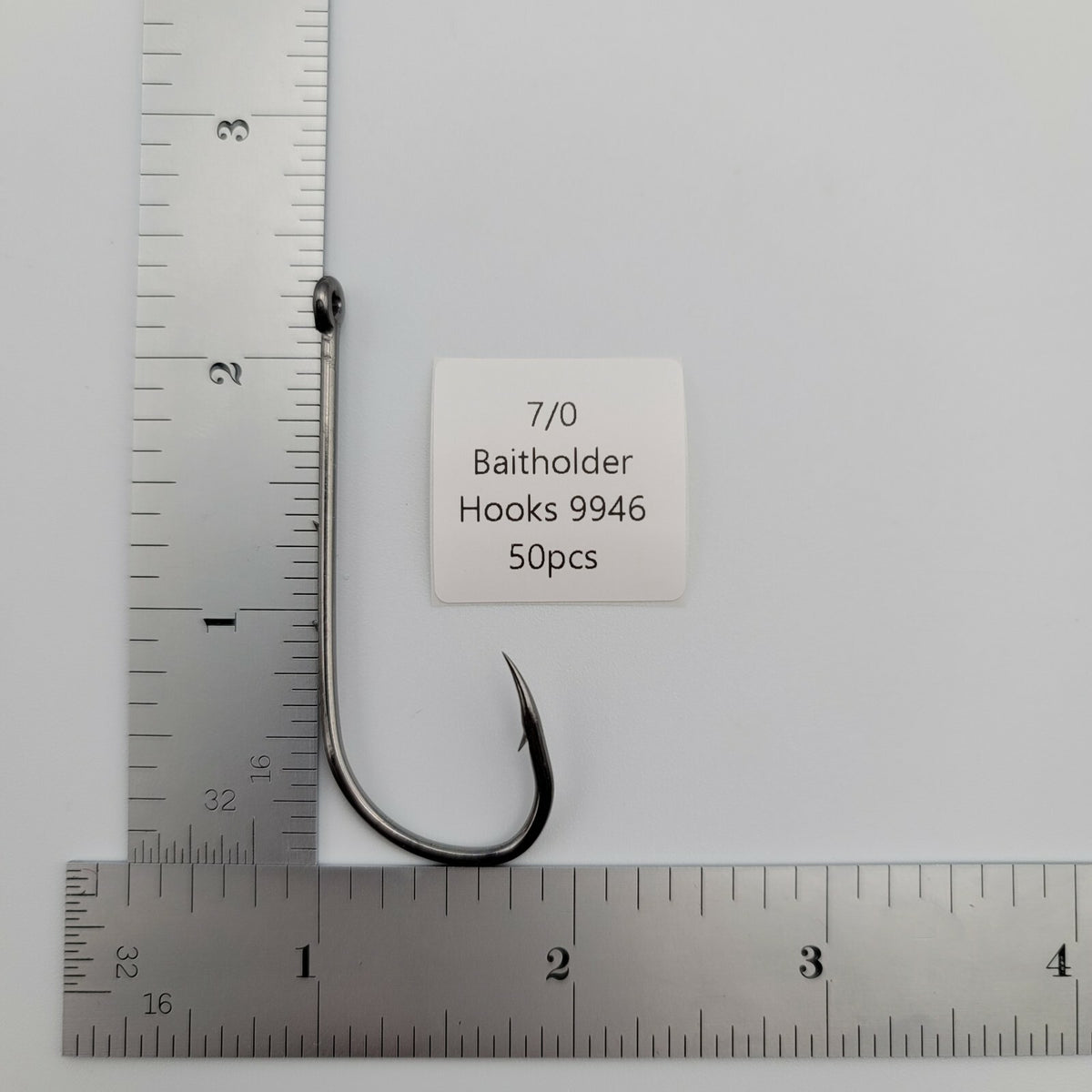 Fishing Hooks Set - Offset Baitholder Hooks in Multiple Sizes, 50 Pack
