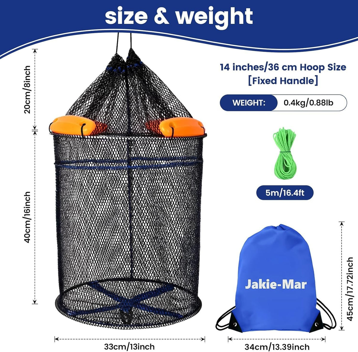 Extra-Large Floating Fish Basket Set - Foldable & Portable for Fishing