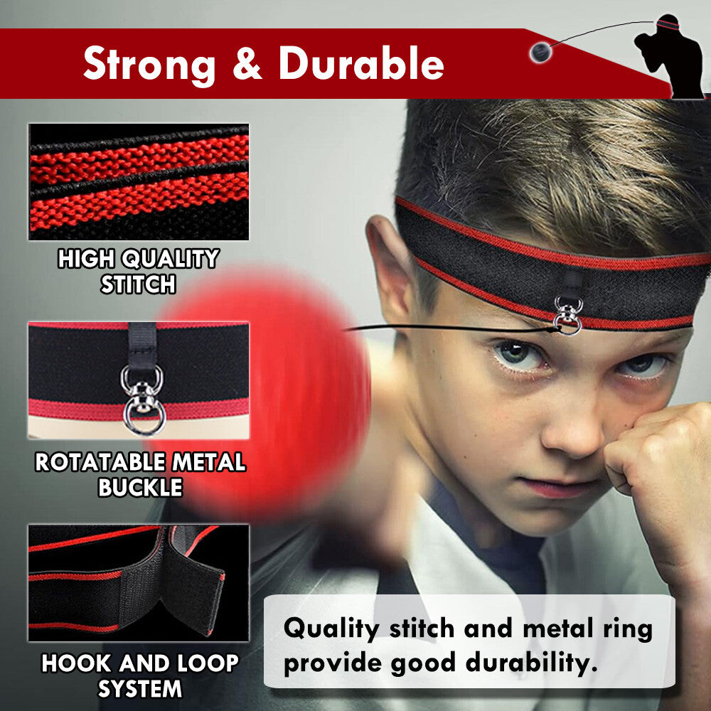 Reaction Ball Boxing Reflex Training Ball with Adjustable Headband for Reaction Speed & Coordination