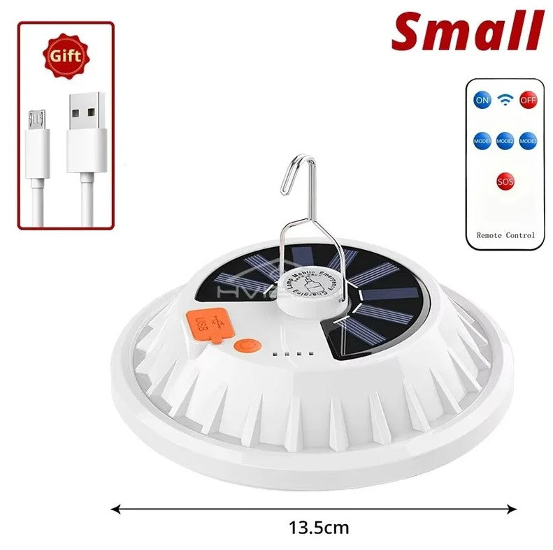 Solar LED Camping Lantern Power Bank Waterproof Emergency Light