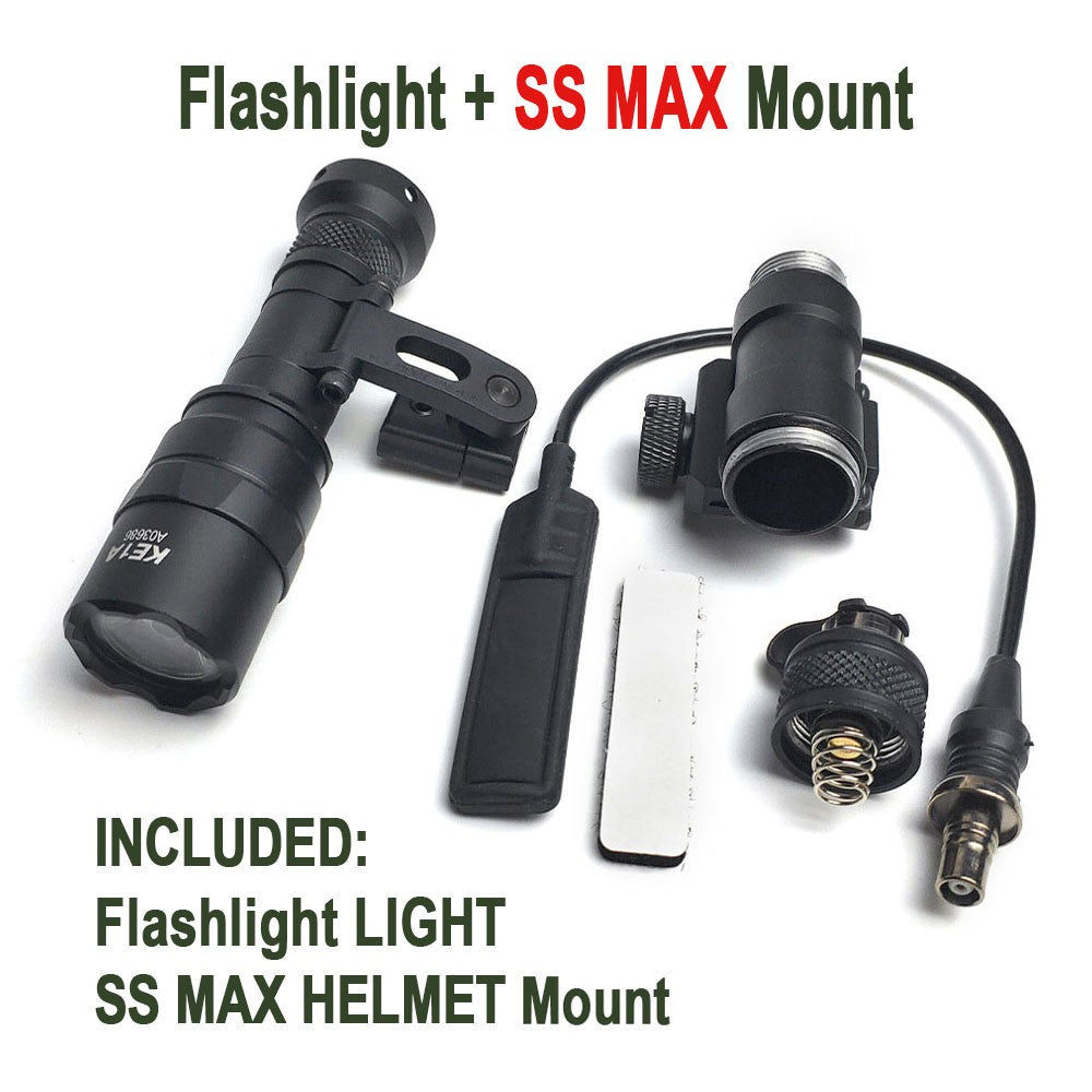 Tactical Helmet Light IR Flashlight Mount for M300V with S/S MA-X Bracket