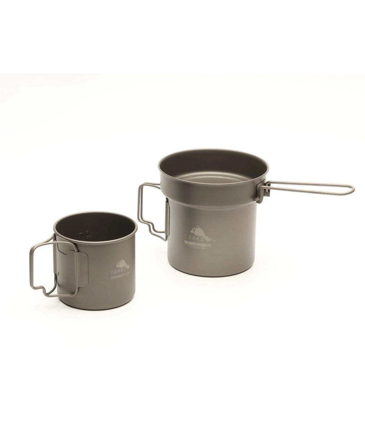 Titanium Camping Cookset for 1 Person with 550ml Pot and 375ml Cup