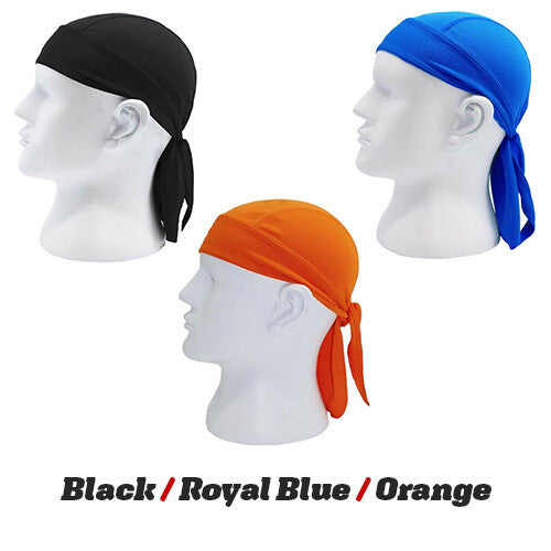 3 Pack Skull Cap Motorcycle Head Wrap Tie Durag Cycling Hat Quick-Drying