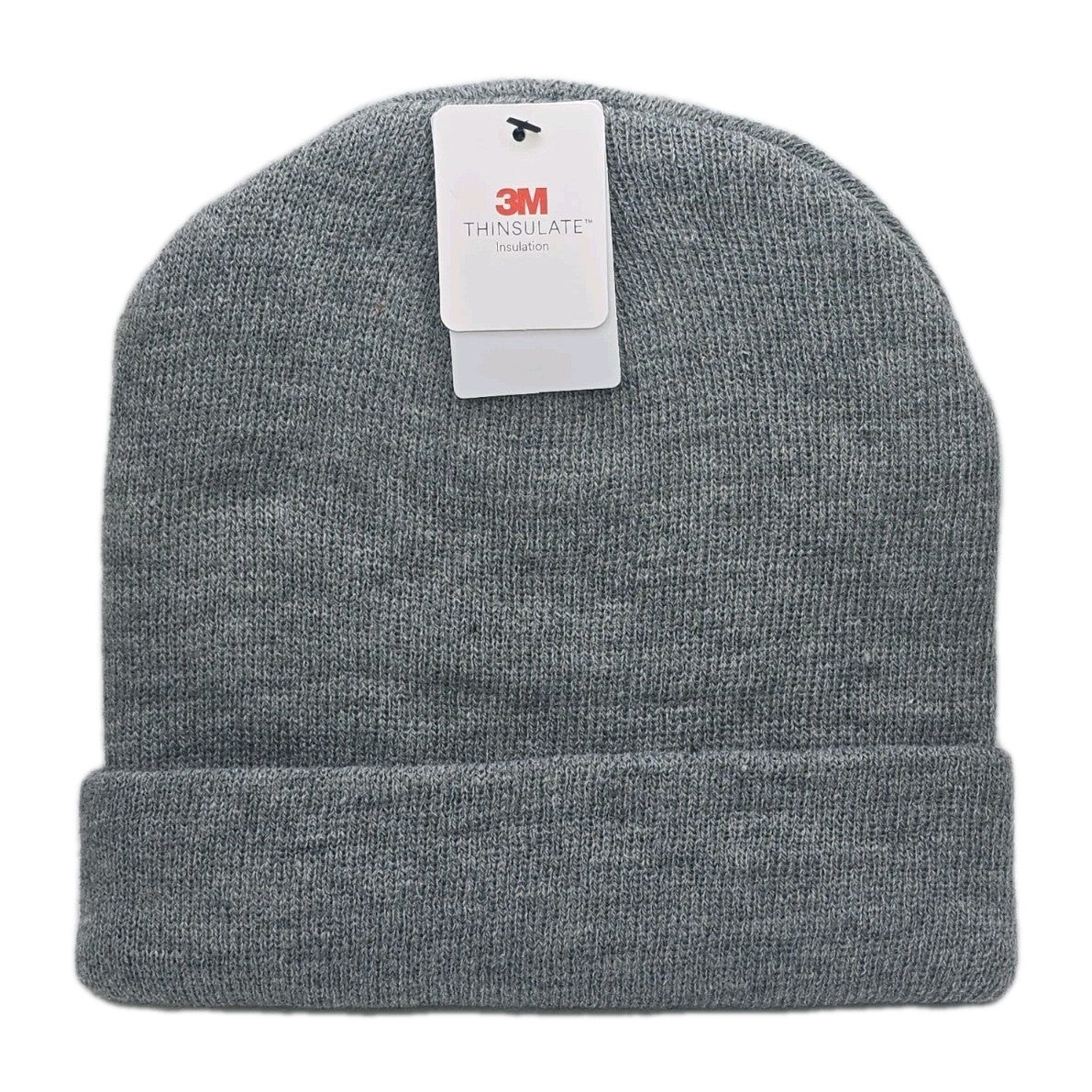 Gray Double Layer Knit Beanie with 3M Thinsulate Insulation - Unisex Winter Hat