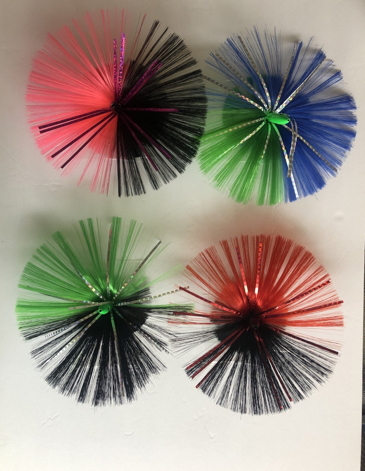 10 Saltwater Fishing Lure Skirts for Trolling Big Game Fish - Multiple Colors
