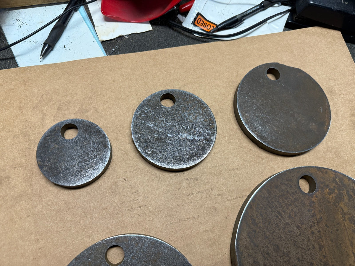 AR500 Steel Targets Set of Five 3-8 Inch Circles for Shooting Practice