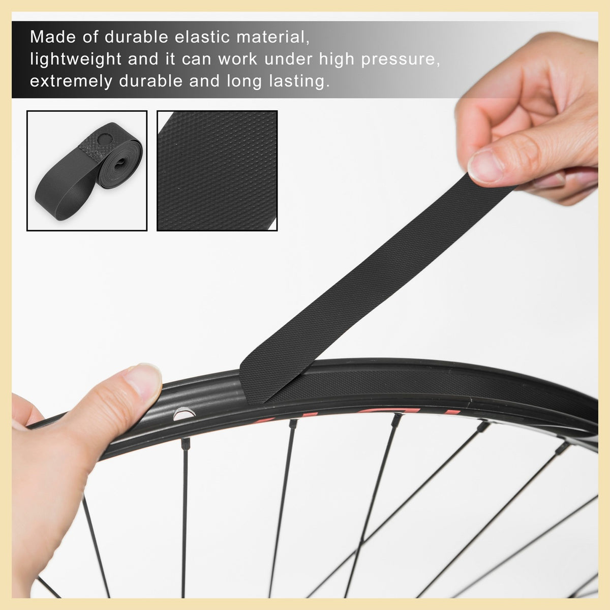700C Bicycle Rim Tape Set - Durable Inner Tube Band for Wheel Protection