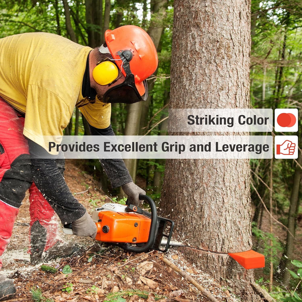 Tree Felling Wedges Set - 4 Pack Heavy-Duty Wood Splitting & Tree Cutting Tools