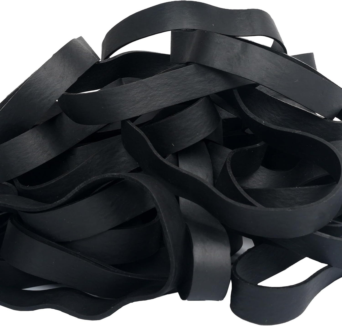 Large Black Rubber Bands Set - 40 Pack Size #105 for Office & Crafts