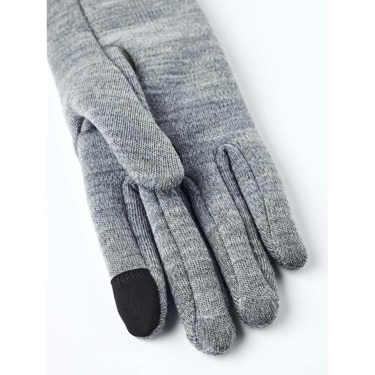 Active Merino Wool Liner Gloves for Cold Weather - Gray, Small