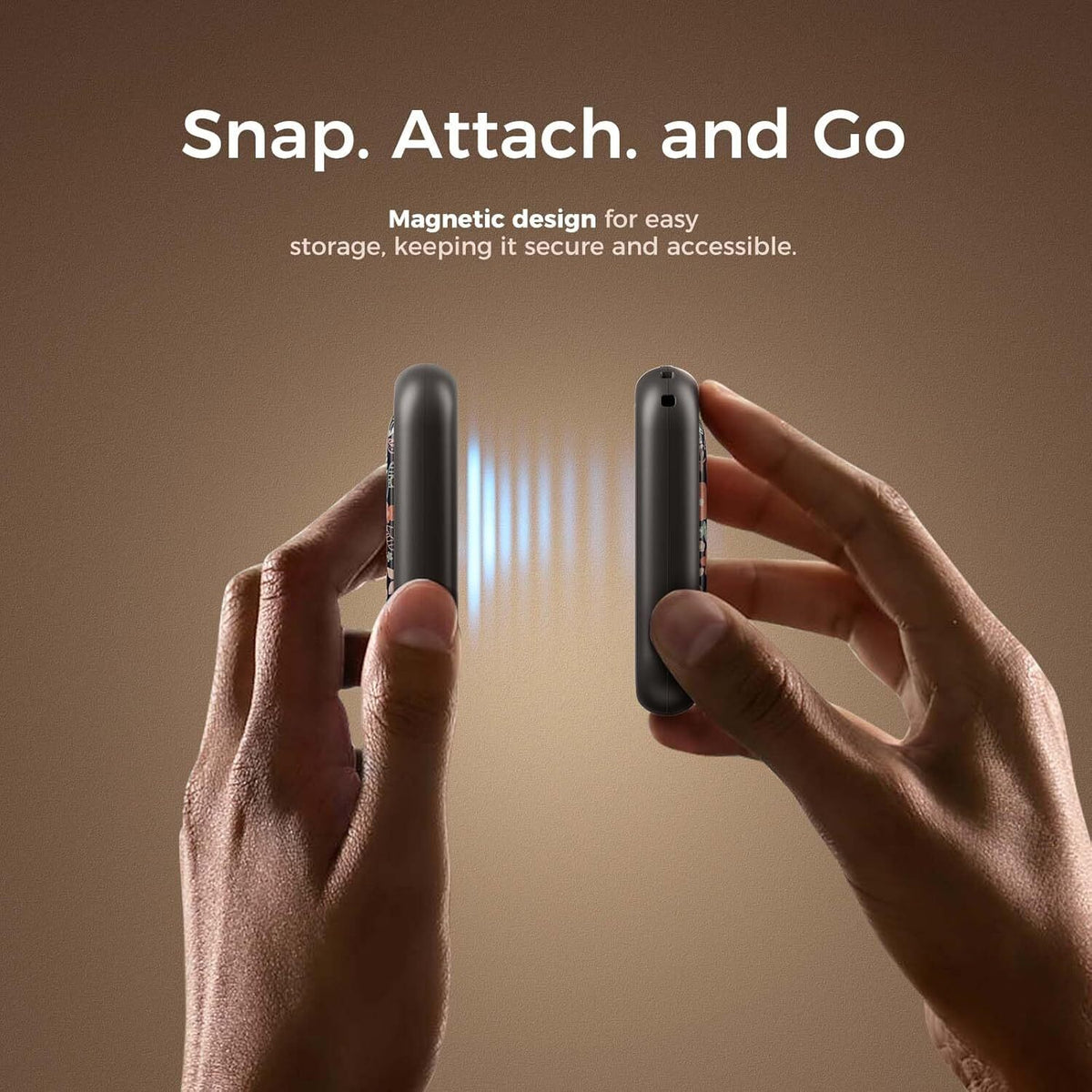 Rechargeable Hand Warmer with Magnetic Pairing - Portable 8-Hour USB Heater, 5000mAh