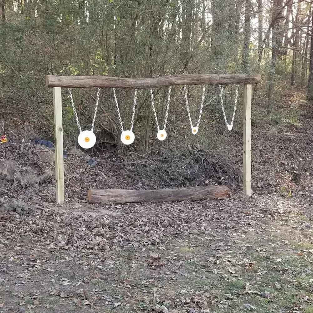 5 Pack AR500 Steel Gong Shooting Targets - 3/8 Inch Thick, Durable Range Targets for Rifles and Handguns