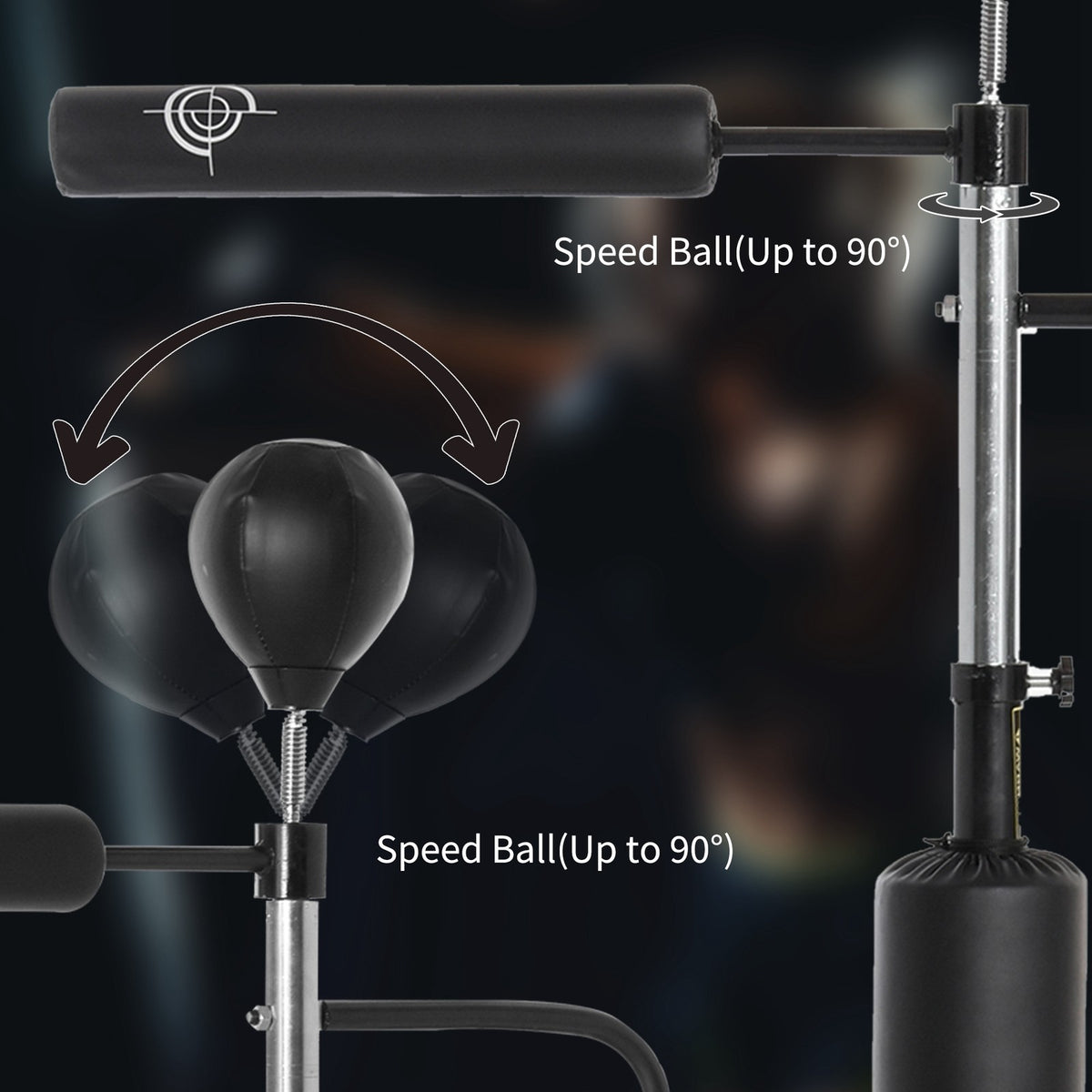 Adjustable Freestanding Boxing Punching Bag Set with Speed Balls and Reflex Bar