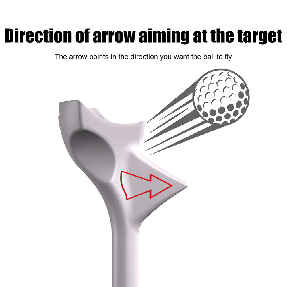 10-Pack Golf Tees 10° Oblique Diamond Shape Impact-Resistant Support Base
