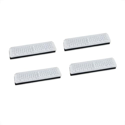 Super Bright Bicycle Pedal Reflectors - 4PCS White for Night Safety