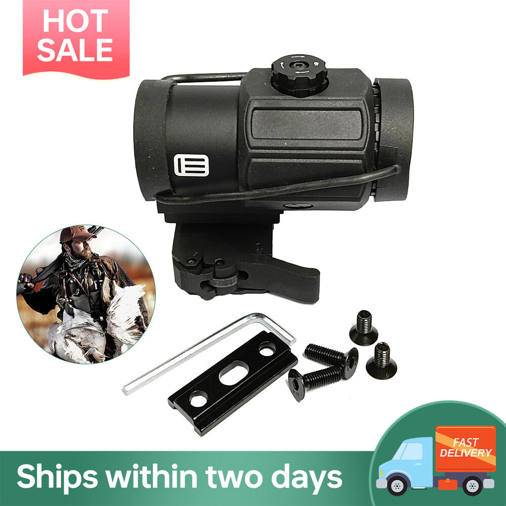 3X Micro Tactical Magnifier with Quick Detachable Side Mount for Red Dot Sights
