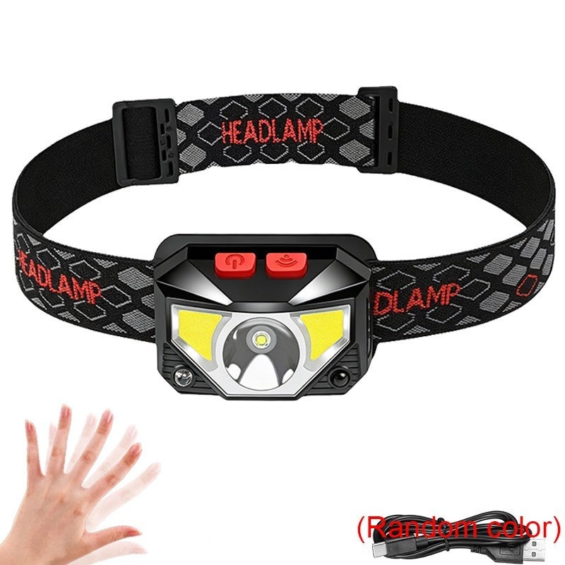 Rechargeable LED Headlamp with Red White Light Modes Waterproof Camping Light