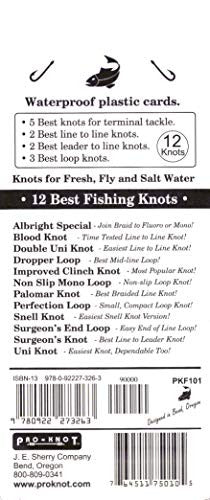 Fishing Knot Cards Waterproof Set - 12 Essential Tying Instructions