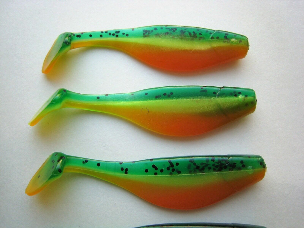 50 Pack 4-Inch Paddle Tail Swimbait Lures - Salt & Scented Soft Plastic Fishing Baits