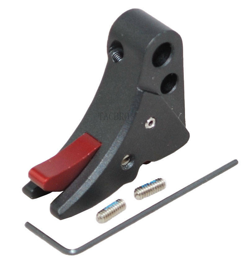 Anodized Aluminum Trigger Shoe with Safety for Gen 1-3 - Multiple Colors