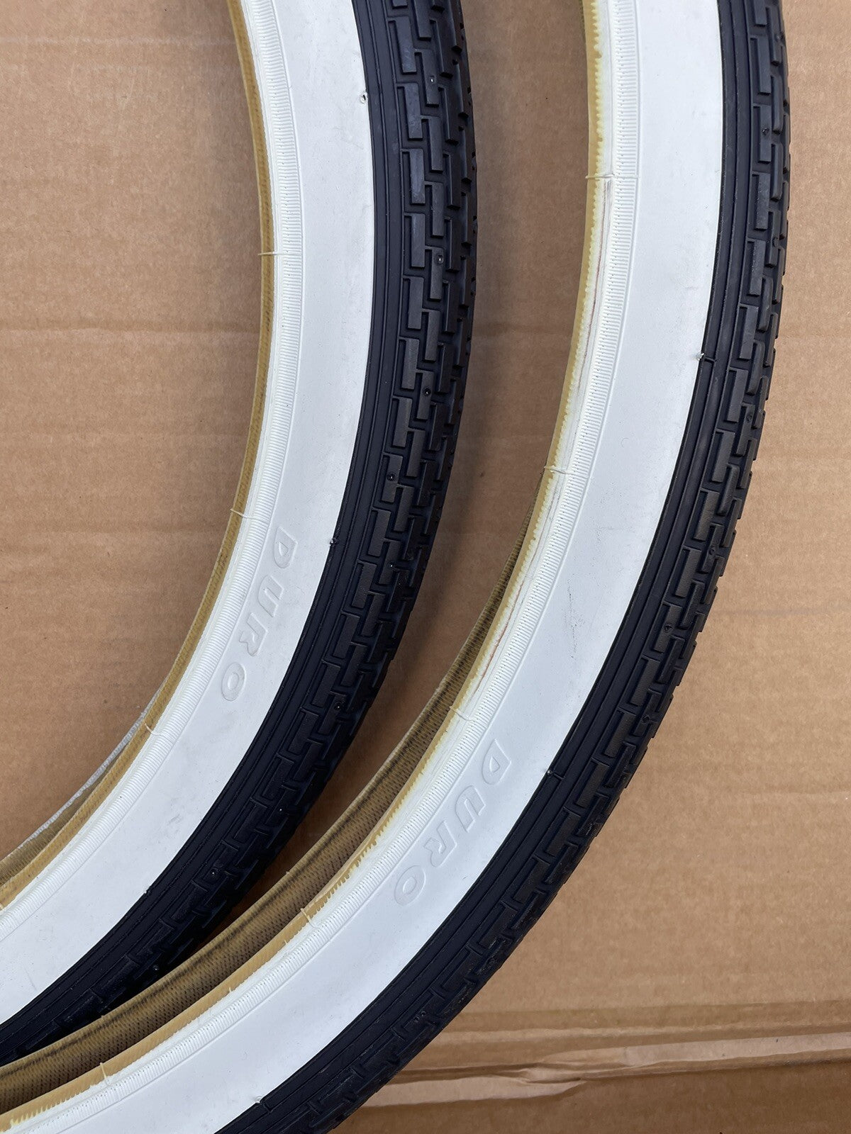 26 Inch Beach Cruiser Bike White Wall Tires & Tubes Pair - Lowrider Style