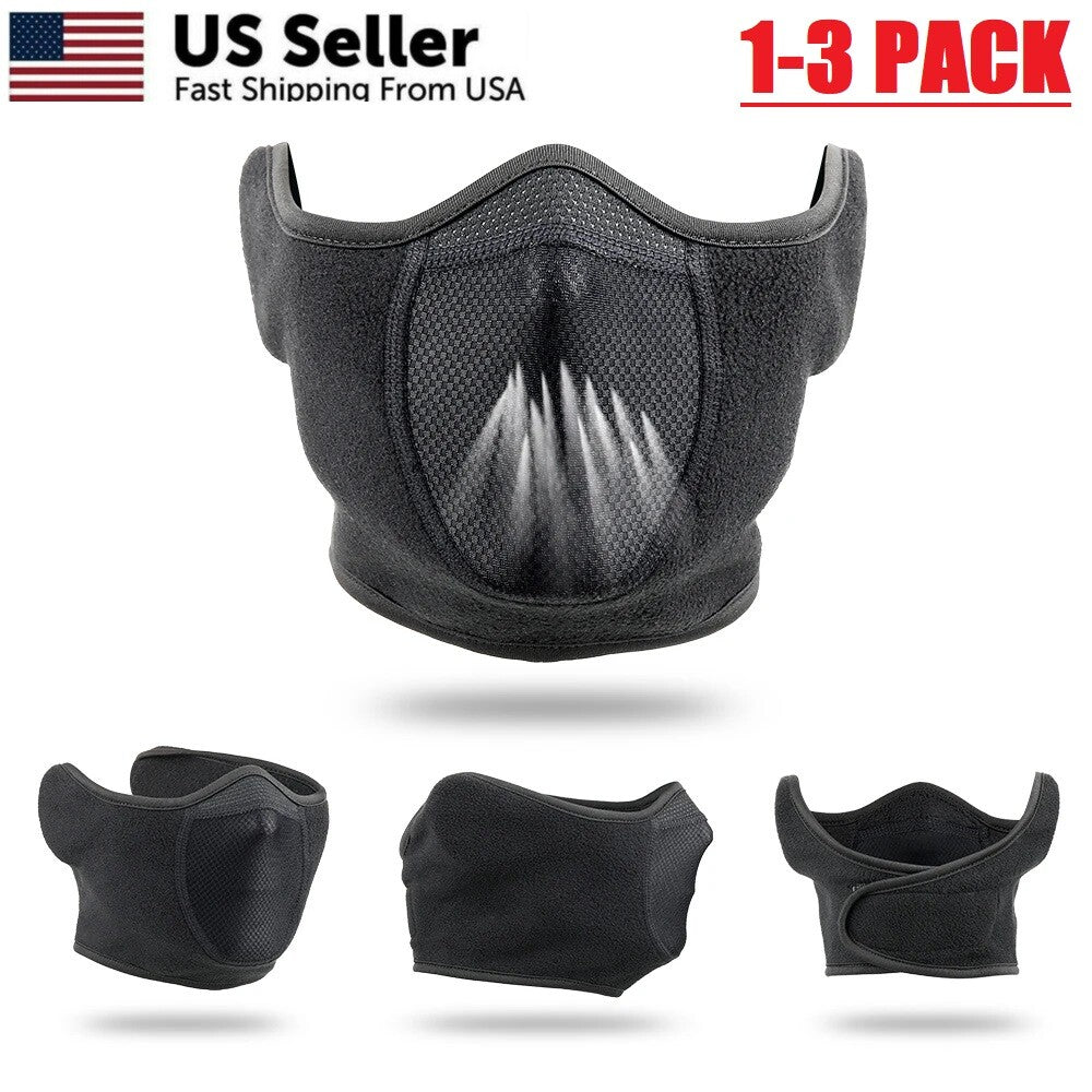 Winter Half Face Mask Windproof Balaclava Thermal Ski Mask for Outdoor Sports