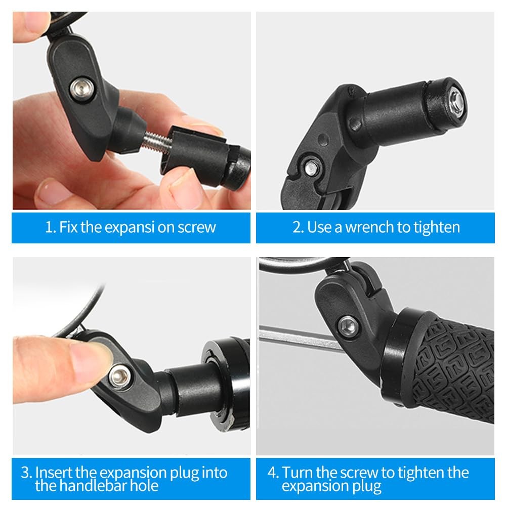 Adjustable Bicycle Rearview Mirror Set - Handlebar Bike Mirrors 2 Pack