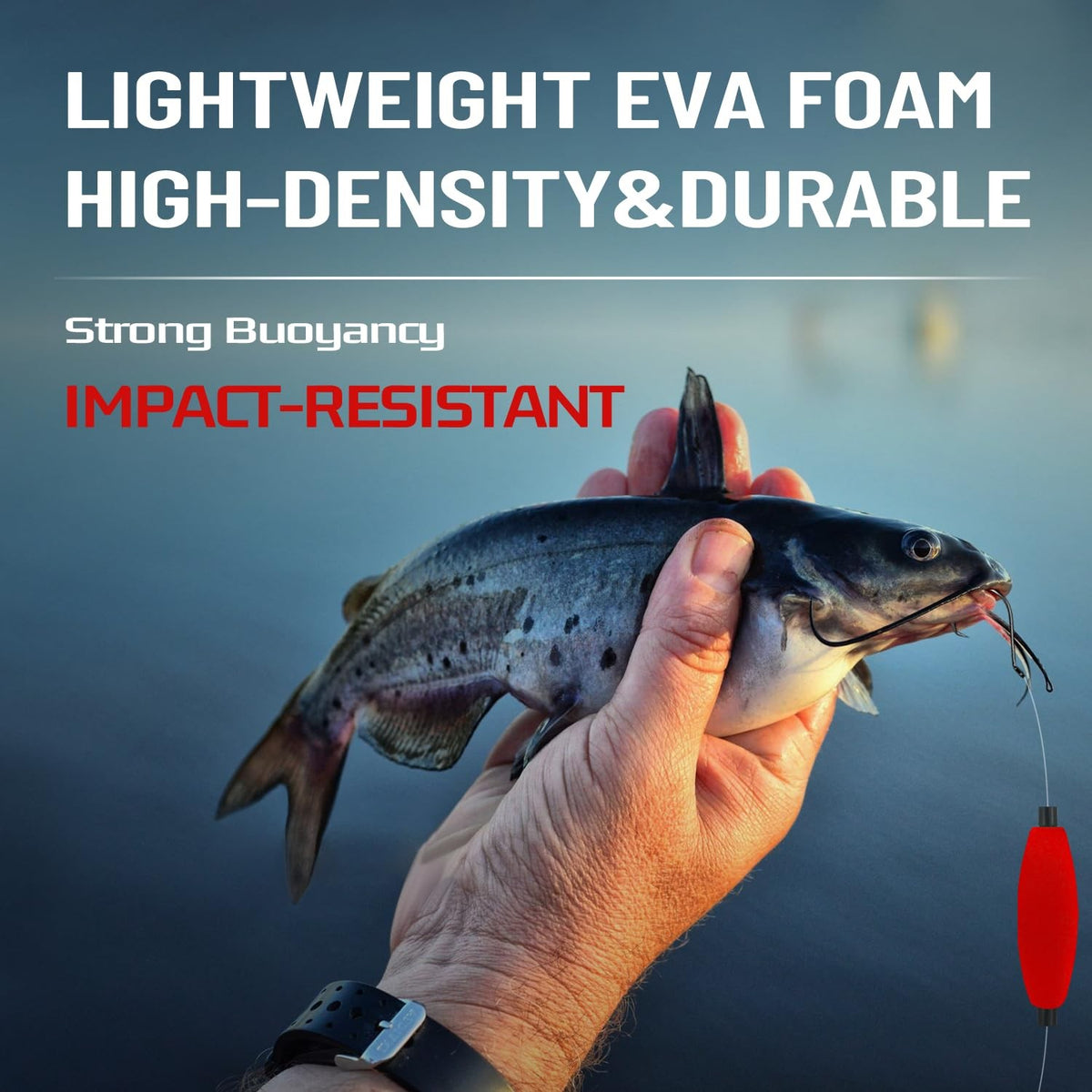 Vibrant Foam Fishing Bobbers for Catfish - 5 Sizes, Bright Floats for Freshwater & Saltwater Fishing