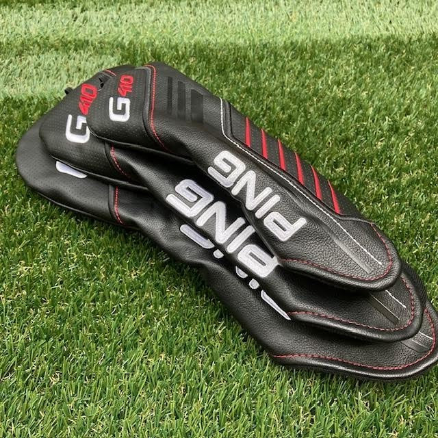 Golf Club Headcover Set for Driver, Fairway Wood & Hybrid - Black