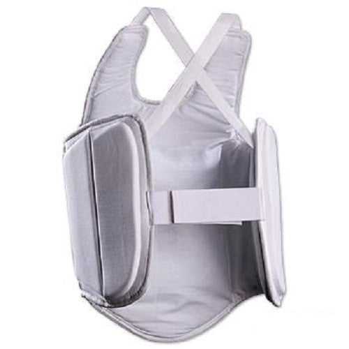 Lightweight Chest Guard Body Protector for Karate and Martial Arts - White