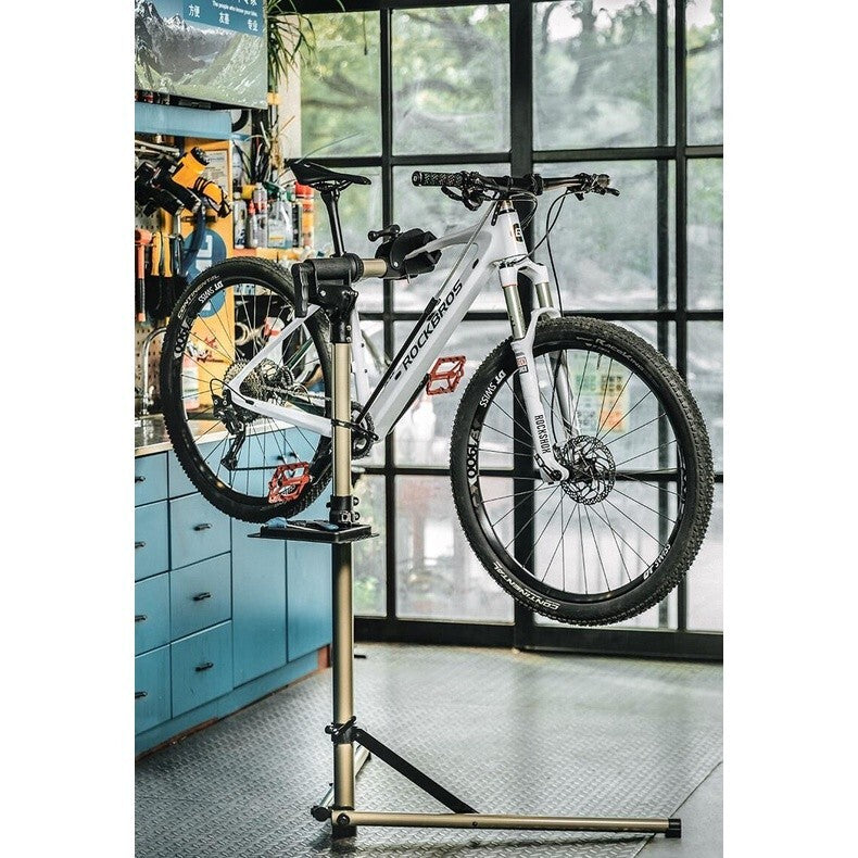 Lightweight Bicycle Repair Stand with Height Adjustment & Folding Design