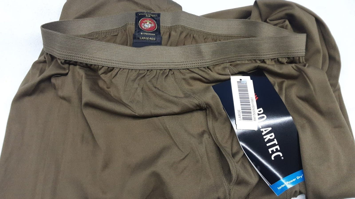 Military Issue Base Layer Pants - USMC Level 1 Polartec Silkweight Drawers Large