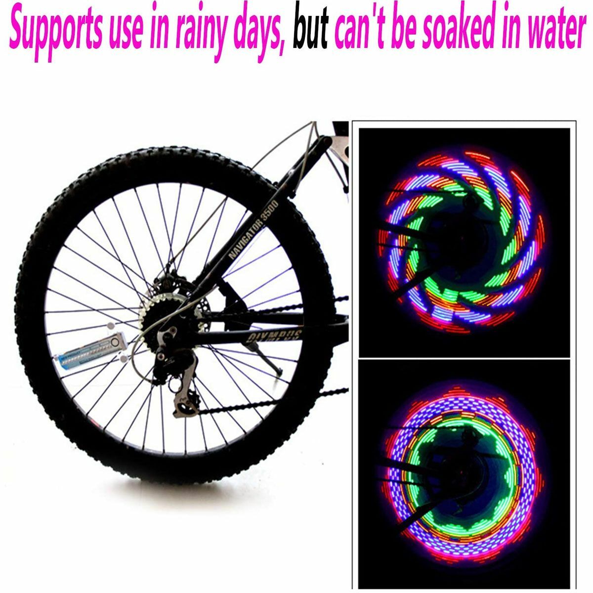 Colorful LED Bicycle Spoke Lights - 32 Patterns, Waterproof, for Night Riding
