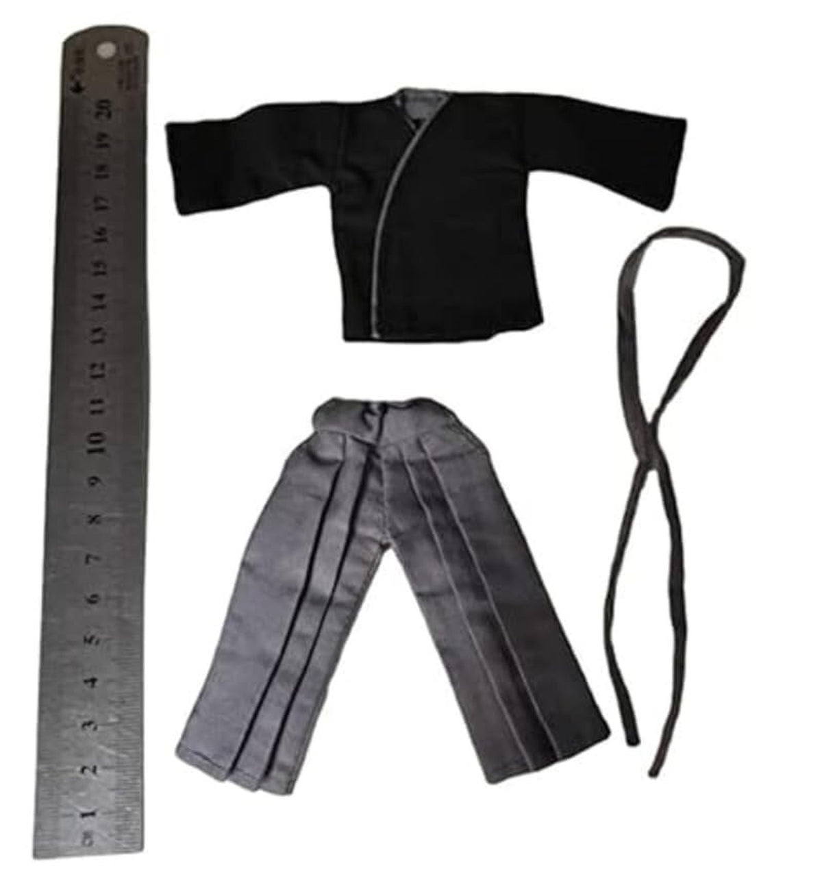 Japanese Samurai 1/12 Scale Clothes Set for Action Figures - Tops, Pants & Belt