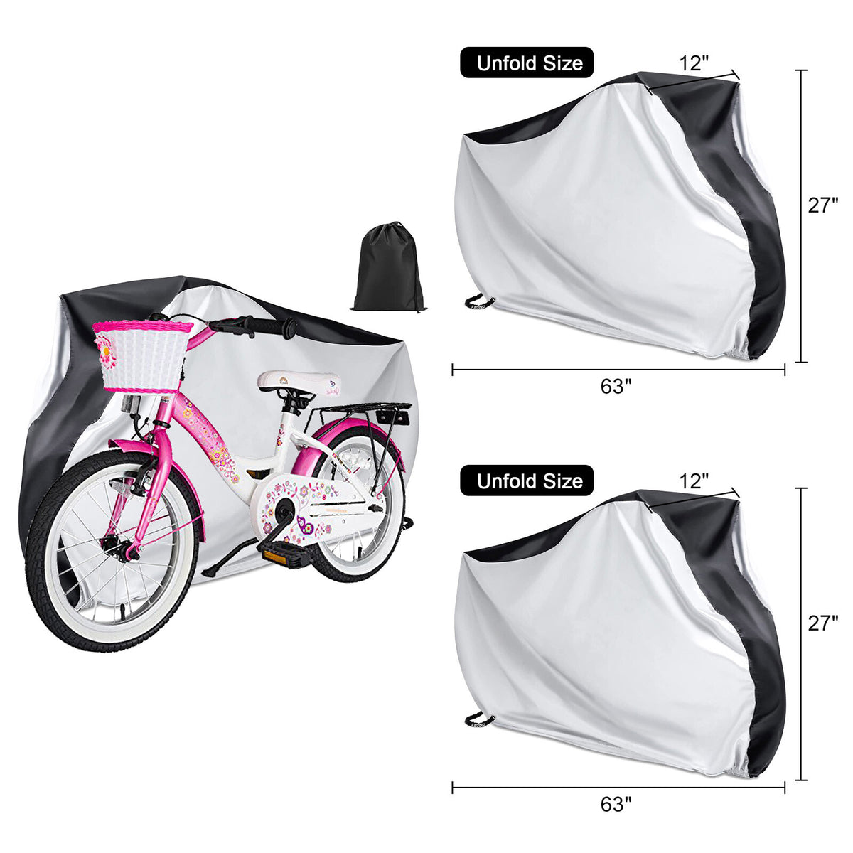 Outdoor Waterproof Bicycle Cover with Buckle - Dustproof & Sunproof for All Weather