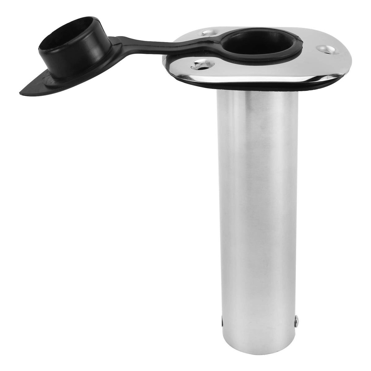4Pcs Stainless Steel Fishing Rod Holders 90 Degree Flush Mount with Rubber Caps